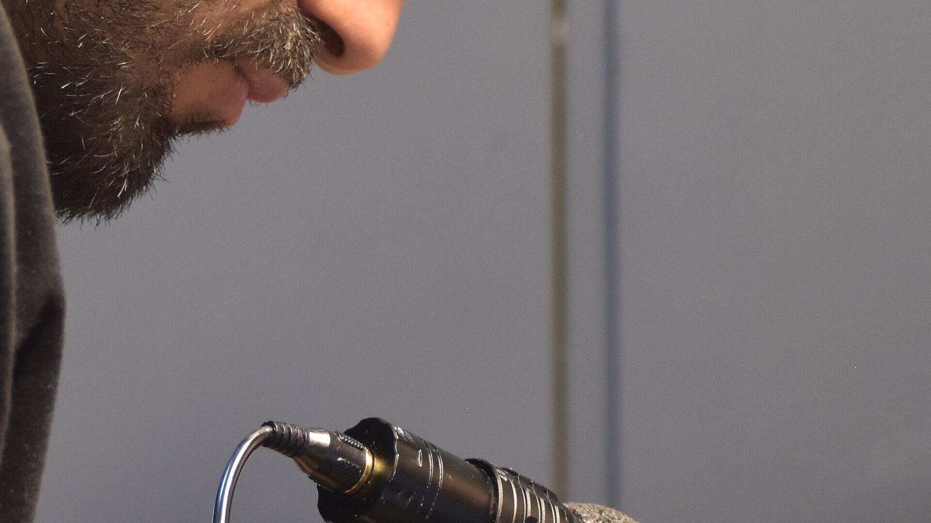 Close-up tattoo process detail